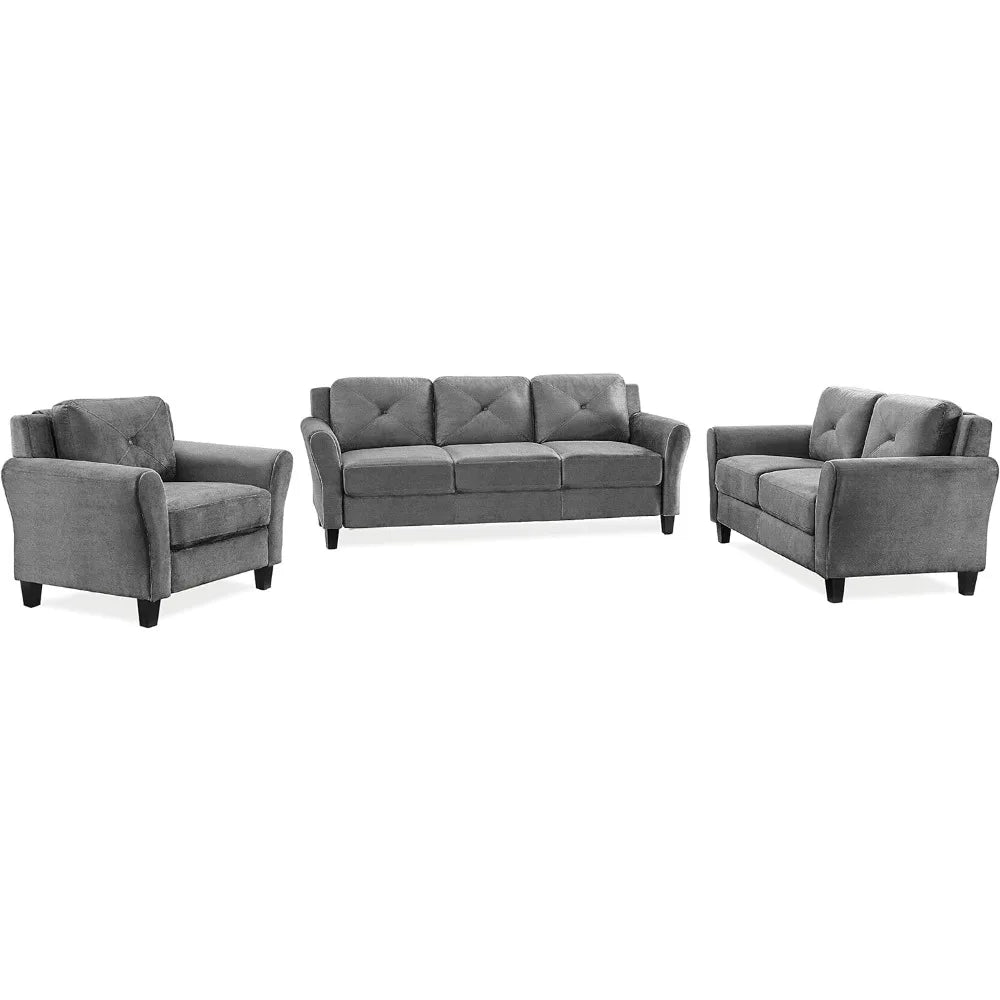 Cozi Haven™ Dark Gray Sofa Set