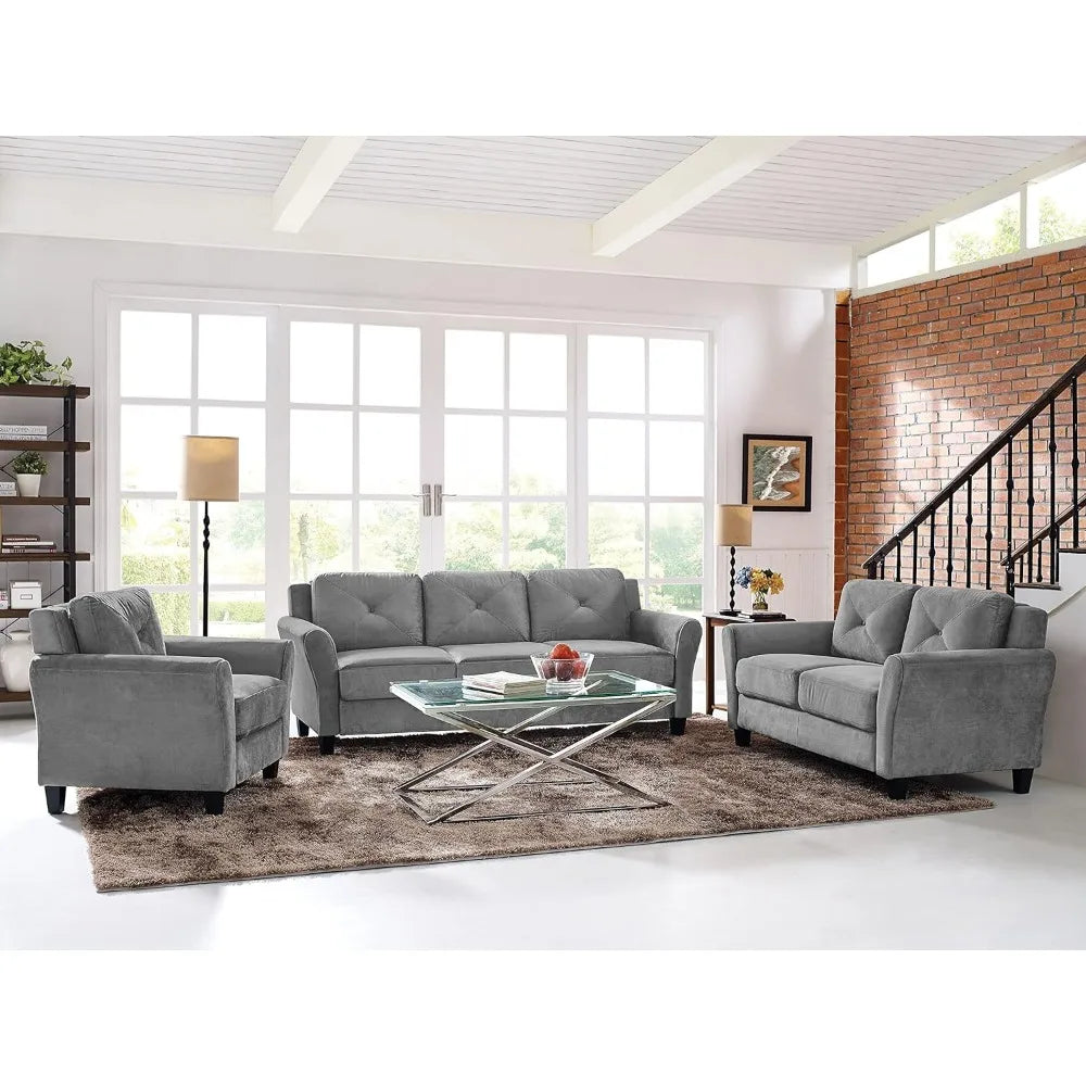 Cozi Haven™ Dark Gray Sofa Set